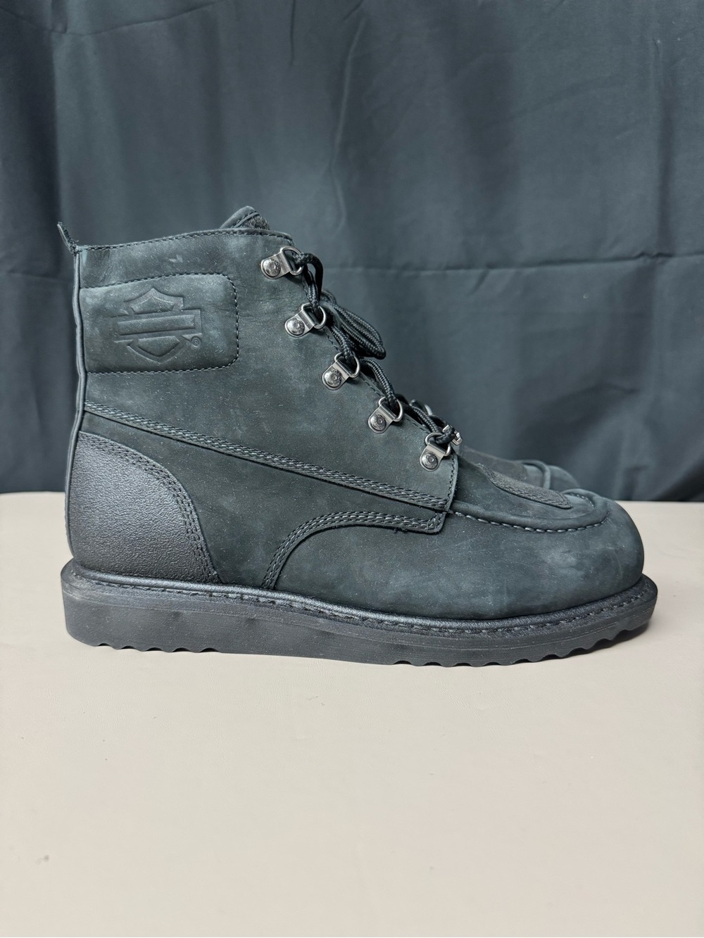 Harley-Davidson Men's Hagerman Warm Black Nubuck & Leather Work Boots - Picture 2 of 16